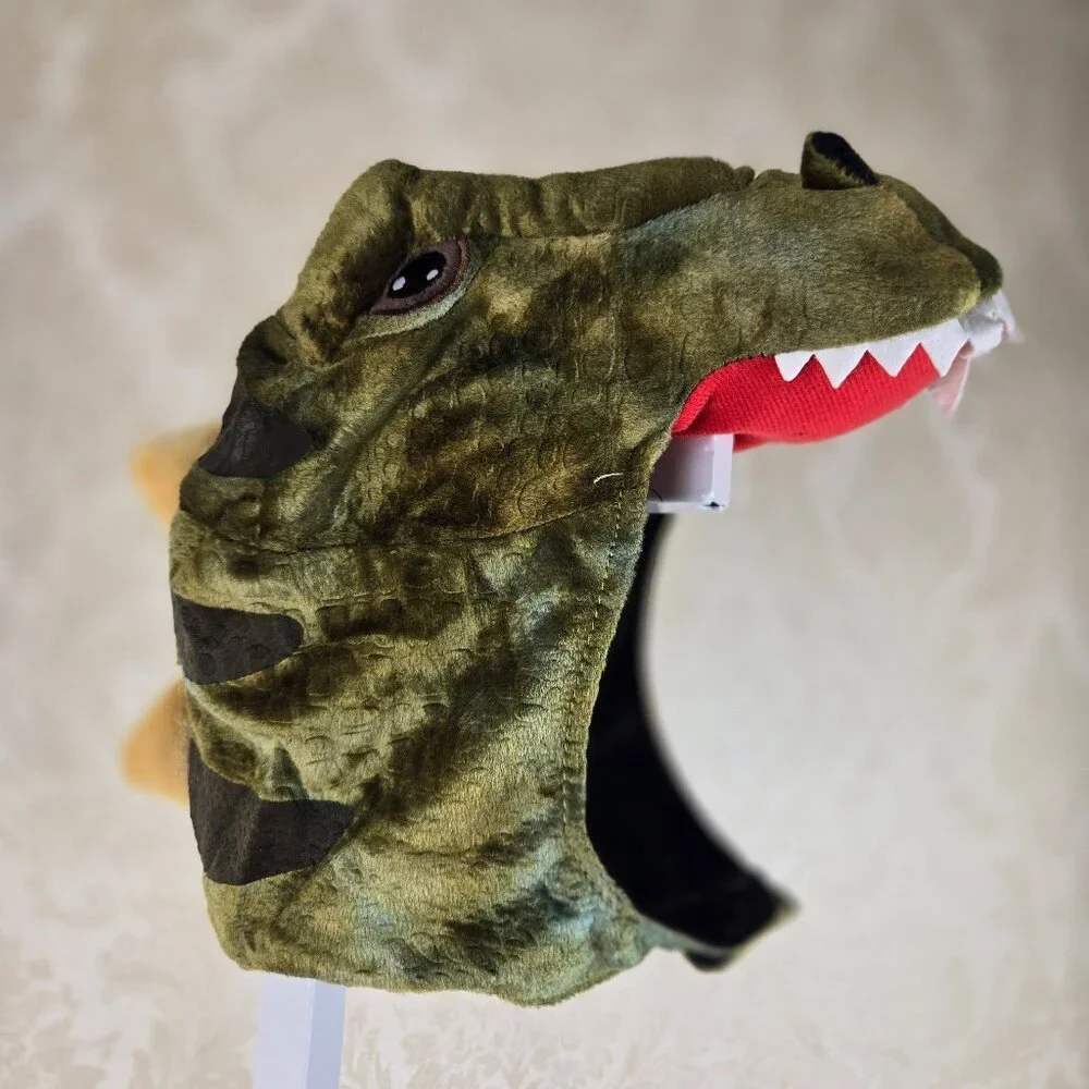 Child Size Green Dinosaur Costume Seperate Head Egg Imaginative Play Costume